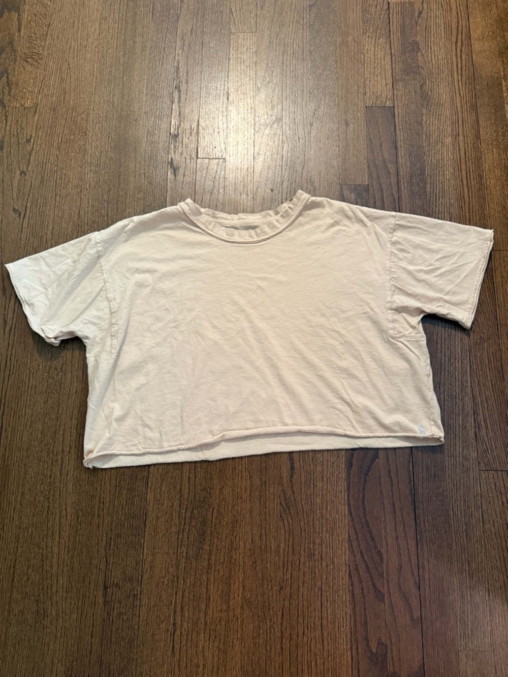 FP Movement by Free People Cropped Boxy Tee in Light Cream